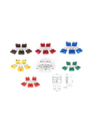 MTA Standart Bıçak Sigorta 100 Adet Karışık