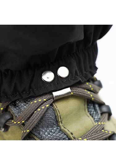 Aotu 1 Çift Su Geçirmez Çorap Oxford Kumaş Bacak Kapak Koruyucu Açık Yürüyüş Tırmanma Kayak İçin Siyah