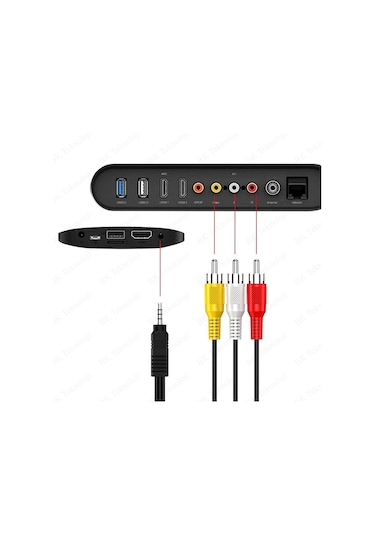 3.5mm Erkek To 3 Rca Erkek Ses Video Av Kablosu - 1,2 Metre