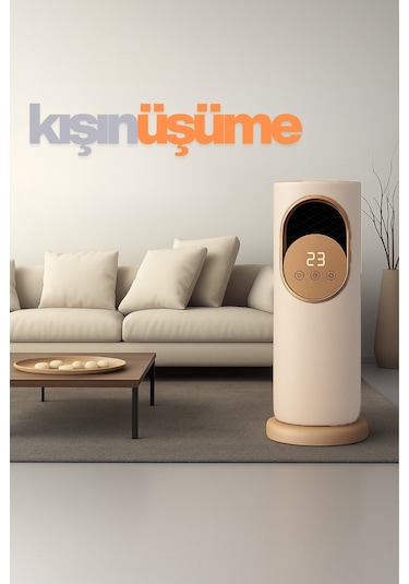 Uzaktan Kumandalı Dokunmatik Taşınabilir Sıcak Üfleme Isıtıcı 180 Hava Sirkülasyonu,