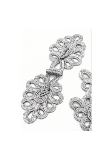 Pugovicy Premium 20cm Büyük Gümüş Kapamalı Jakarlı Kolay Kapanma Sosyal Medya Yaylarken Kullanılmış 1 Çift 250925087