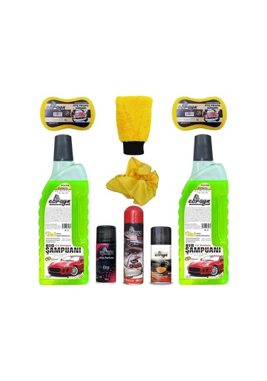 2 Adet Şampuan Klima Temizleyici Koku Eldiven Sünger Bez Ebrayn