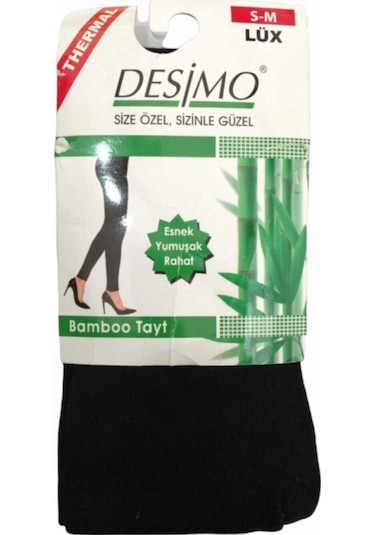 Desimo Kadın Bambu Lüks Kışlık Termal Tayt Ağlı