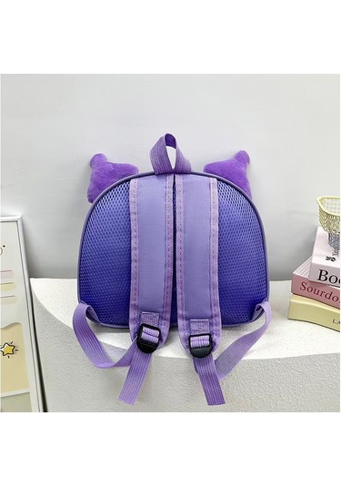 Çocuk Okul Çantası Sevimli Kulomi Anaokulu Küçük Çanta Mor