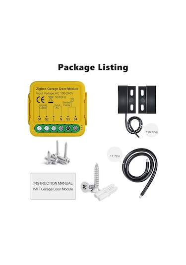 Tuya Zigbee Kapı Açıcı Akıllı Garaj Kapısı Kontrol E25927