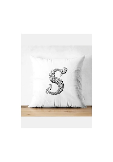 S Harfi Kırlent Kılıfı - S Harfli Yastık Kılıfı Renkli