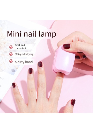 Xurunkeji Mini Tırnak Fototerapi Makinesi Etkili Şarj Edilebilir Tırnak Temizleyici Hasar Onarımı Lazer Elektronik Lamba, Pembe