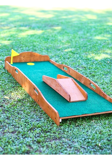 Mandu Ahşap Çocuk Mini Golf Seti Ahşap Rengi