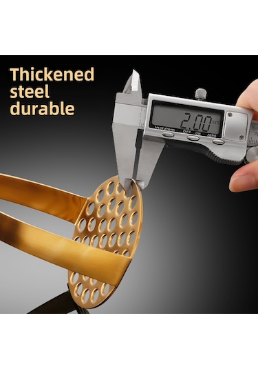 Hombey Ev Mutfak İçin Çok Amaçlı Paslanmaz Çelik Patates Ezici - Sarı Kalebik Modeli Ezme, Sıkma, Dövme Aleti