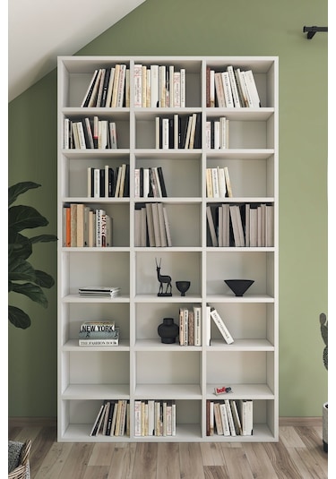 Bofigo Çok Raflı Kitaplık Kütüphane Hareketli Raflı Kitaplık