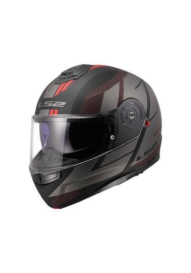 Ls2 Strobe 2 Code Çene Açılır Kask Mat Siyah Gri