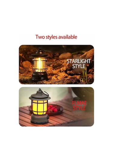 Kensun Yy-028 Retro Askılı Su Geçirmez Outdoor Kamp Işığı Siyah