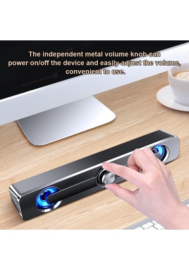 Leezsing Sada V-111 Usb Ve 3.5mm Girişli Kompakt Bilgisayar Hoparlörü, 3w Ses Gücü, Siyah