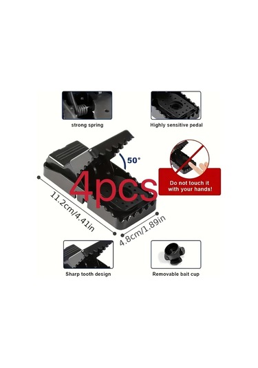 Willowhaven 4 Adet Hafif Temasız Fare Kapanı Ev Apartman Yurt İçin Hızlı Güvenli