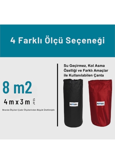 Güçlendirilmiş Su Geçirmez Kamp Ve Çadır Altı Brandası - 8m2