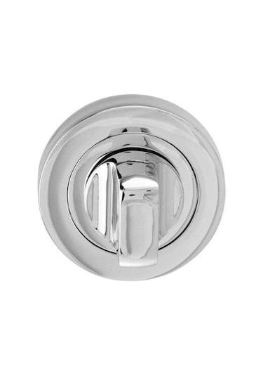 Hafele Yuvarlak Wc Kapı Kolu Rozeti 52mm, Parlak Paslanmaz Çelik