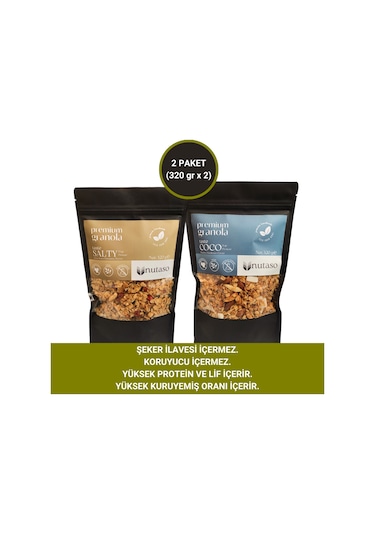 Nutaso Salty Granola 320 G + Coco Granola 320 G