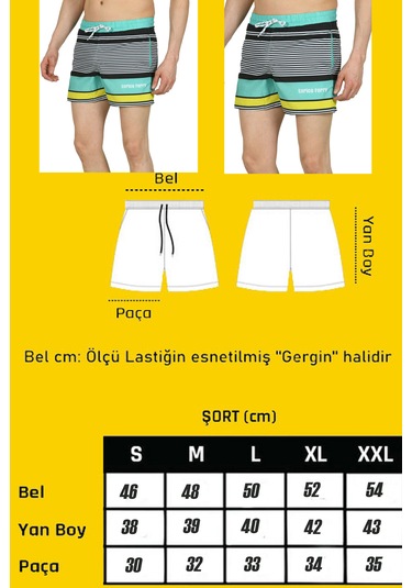 Enrico Ferry Erkek Aqua Mıcro Hızlı Kuruyan Deniz Şortu Edy2249a Aqua