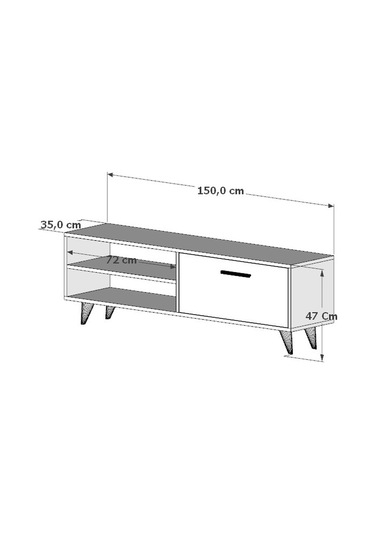 Evora Tv Ünitesi Beyaz Beyaz