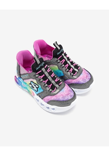 Skechers İnfinite Heart Lights - Eternal Shimmer Büyük Kız Çocuk Siyah Işıklı Spor Ayakkabı 303755l Bkmt Siyah