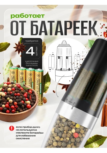 Winner Star Elektrikli Baharat Değirmeni 449441933 Siyah