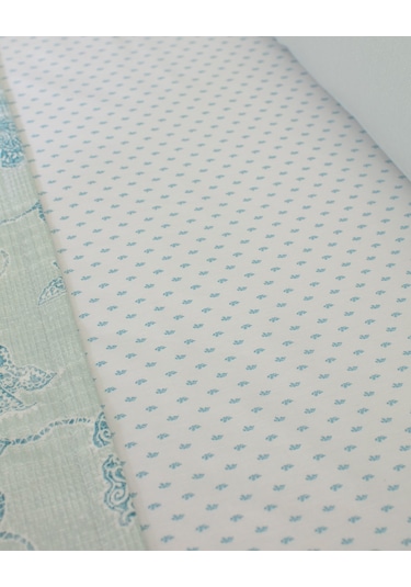 Berne Tek Kişilik Pamuklu Ecocell Baskılı Pike Takımı - Mint Yeşili 8684427025321 Yeşil