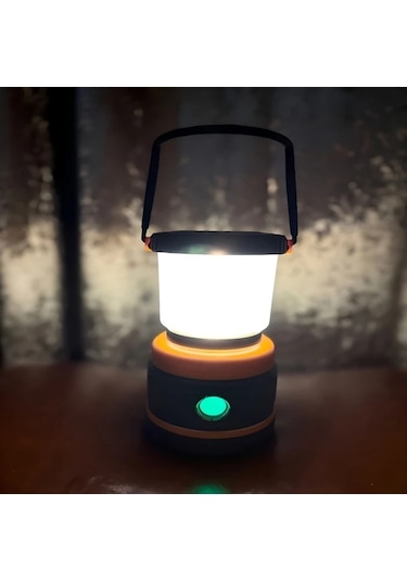 Xuweiwei Taşınabilir Led Kamp Lambası Yuvarlak Dayanıklı Pil İle Çalışan Açık Hava Yürüyüş Balıkçılık Turuncu Siyah Altın