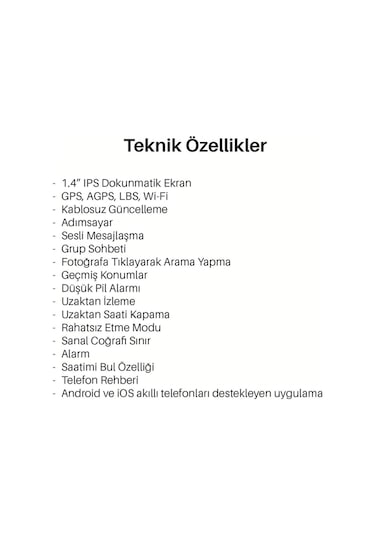 Piranha 9930 1.4" Akıllı Çocuk Takip Saati (İthalatçı Garantili)