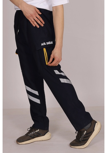 Lacivert Likralı 112 Acil Sağlık Pantolonu Unisex