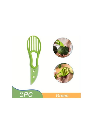 Mavi 3-in-1 Avokado Dilimleyici Shea Tart Tereyağı Meyve Soyucu Kesici Hamuru Ayırıcı Plastik Bıçak Mutfak Sebze Araçları Ev Aksesuarı Mavi