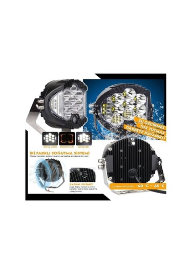 Offroad Projektör Beyaz Led Lamba 7 Inç Baja Stil 1 Adet