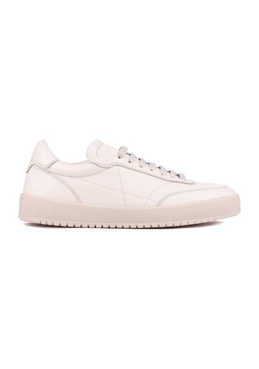 Shoetyle - Bej Hakiki Deri Bağcıklı Erkek Sneaker 666-0328-1254 Bej