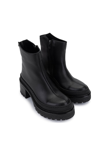 Tamer Tanca Kadın Hakiki Deri Siyah Casual Bot 945 4323 Bn Bot Sk24-25 Sıyah Siyah