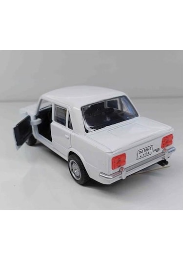 Oyuncak Metal Model Araba 1/36 Çek Bırak Beyaz Hacı Murat 124
