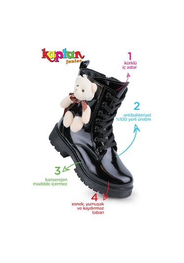 Kaptan Junior Kız Çocuk Botu Pgmk 52150 Siyah