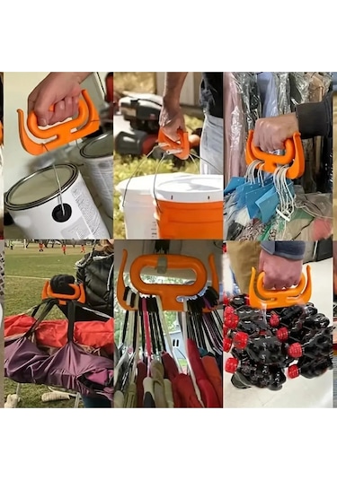 2 Adet Poşet Taşıma Aparatı Çok Amaçlı Market Pazar Poşet Taşıma Aparatı Poşet Tutucu Taşıma Kiti Kırmızı