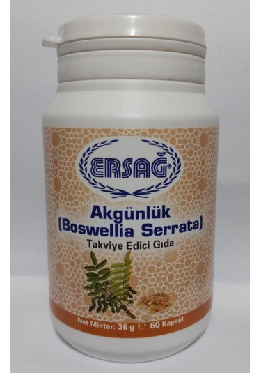 Ersağ Akgünlük Gıda Takviyesi. Boswellia Serrata
