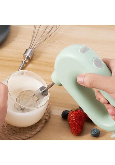 Springsun Kablosuz 4 Hızlı Dikey Mikser - Çırpma, Köpürtme Ve Karıştırma İçin Pratik El Mikseri Beyaz