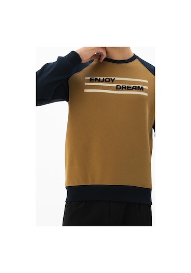 AR-MA Arma Erkek Bisiklet Yaka Sweatshirt K24124908701 Kahverengi