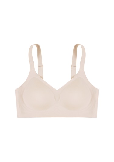 Balensiz Lazer Dikişsiz Görünmez Çıkarılabilir Pedli Toparlayıcı Sütyen Ekru