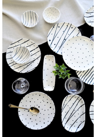 Tabak Evi Porselen Dash Kahvaltı Takımı 6 Kişilik 14 Parça Tvl14kahprs1103 Çok Renkli