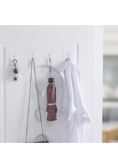 10/20/50 Adet Kendinden Yapışkanlı Evrensel Kancalar Şeffaf