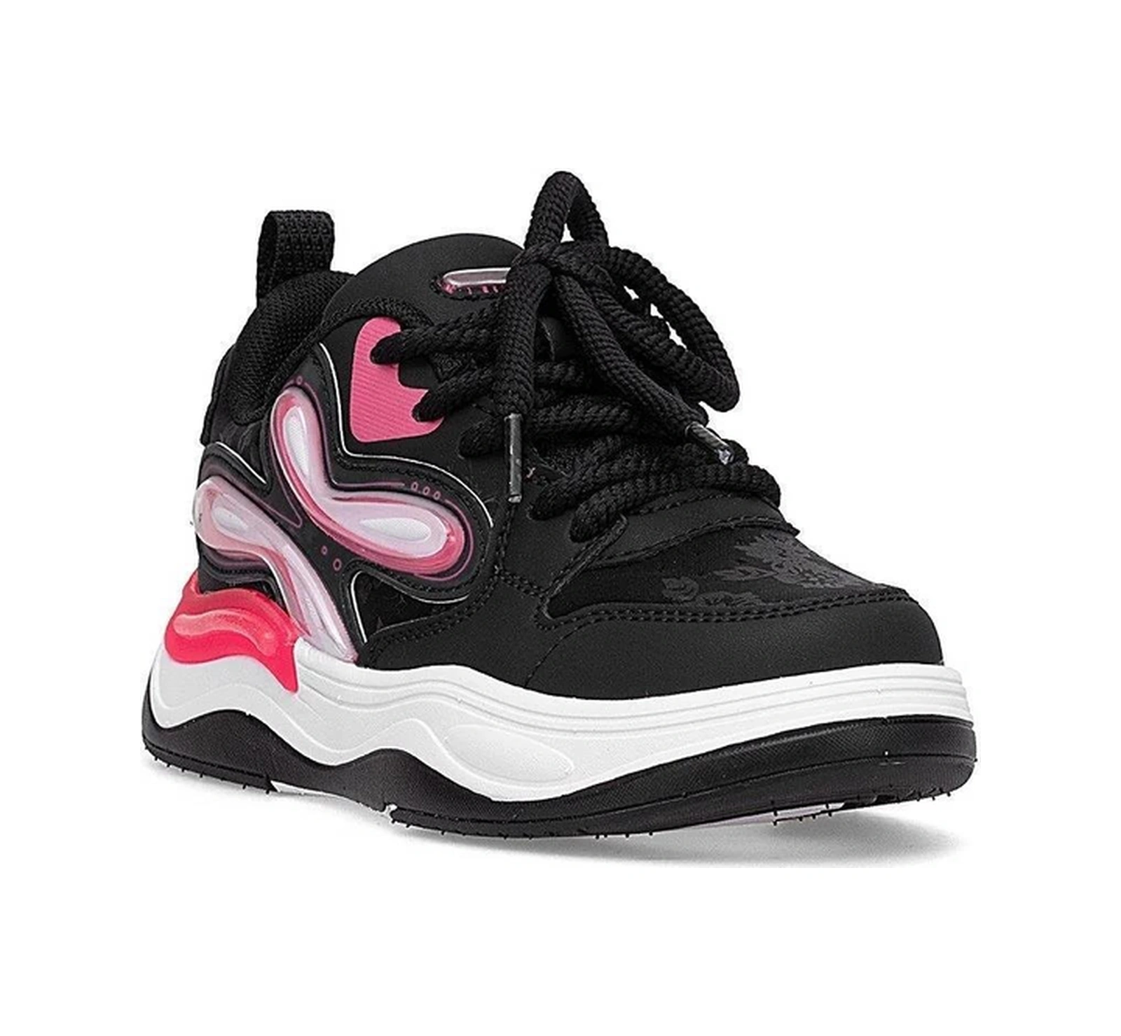 Pepino Fk25-1990 Siyah-fuşya Kız Çocuk Spor Ayakkabı Siyah