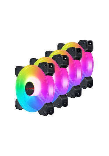Coolmoon 12Cm 6 Pin Rgb Kasa Fanı Işıklı Renkli Rainbow Fan