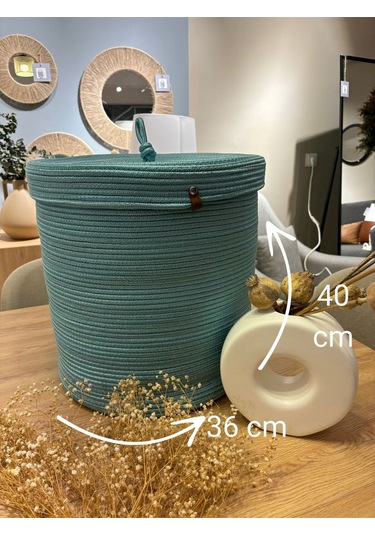 Victor Çok Amaçlı Düzenleyici Kapaklı Sepet,kapaklı Saksılık, Kapaklı Organizer 36x40 - Büyük Boy Mavi