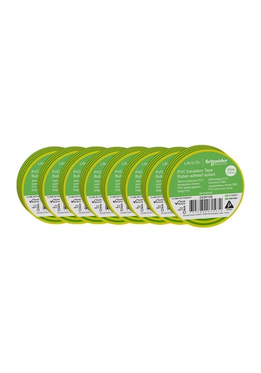 Schneider 2420105 8 Adet 19 Mm X 20 Metre Sarı Yeşil İzole Bant