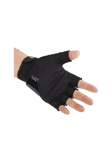 Sıngle Sword Yarım Motosiklet Eldiveni Korumalı Siyah 2xl