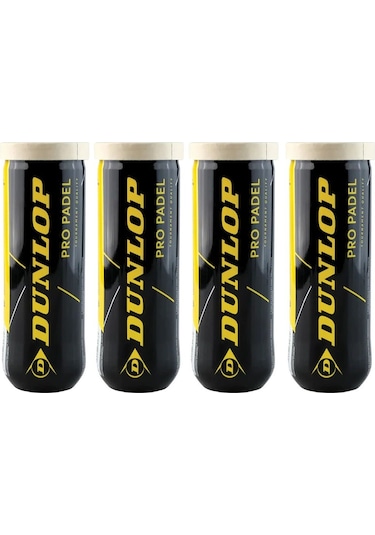 Dunlop Pro Padel 3'lü 4 Kutu Padel Topu 601552 Çok Renkli