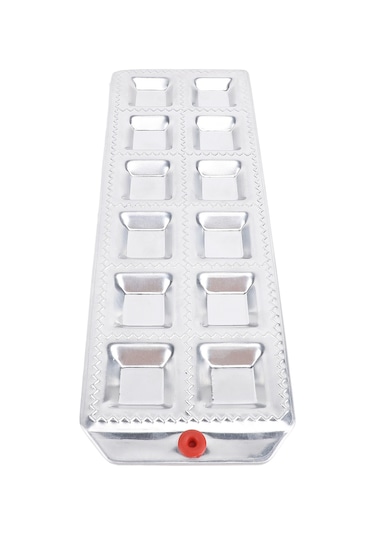 Konesam Alüminyum Alyazı 12 Delikli Kare Manti Kalıbı - Ev Ve Restoranlar İçin Pratik Pasta Ve Manti Yapım Aracı Diğer