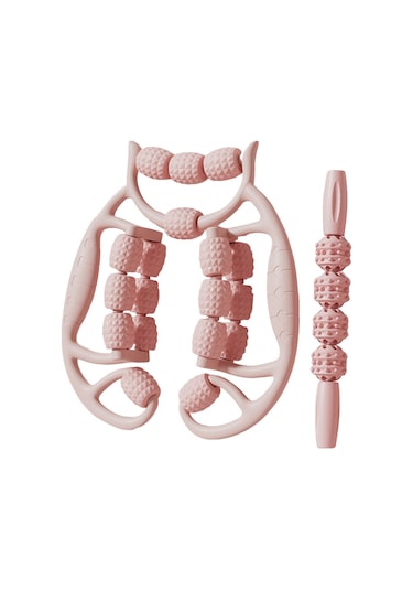 Suntek 2 Adet Kas Silindiri Masaj Aletleri El Silindirleri Kollar Pembe